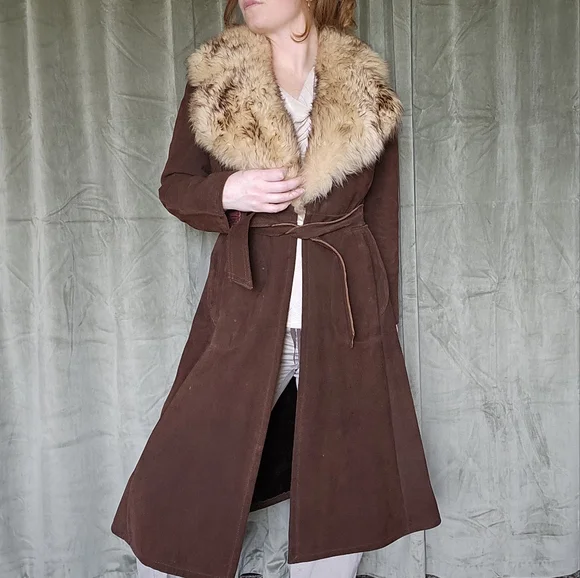 Vintage 1970s Leather Duster - Picture 1 of 13